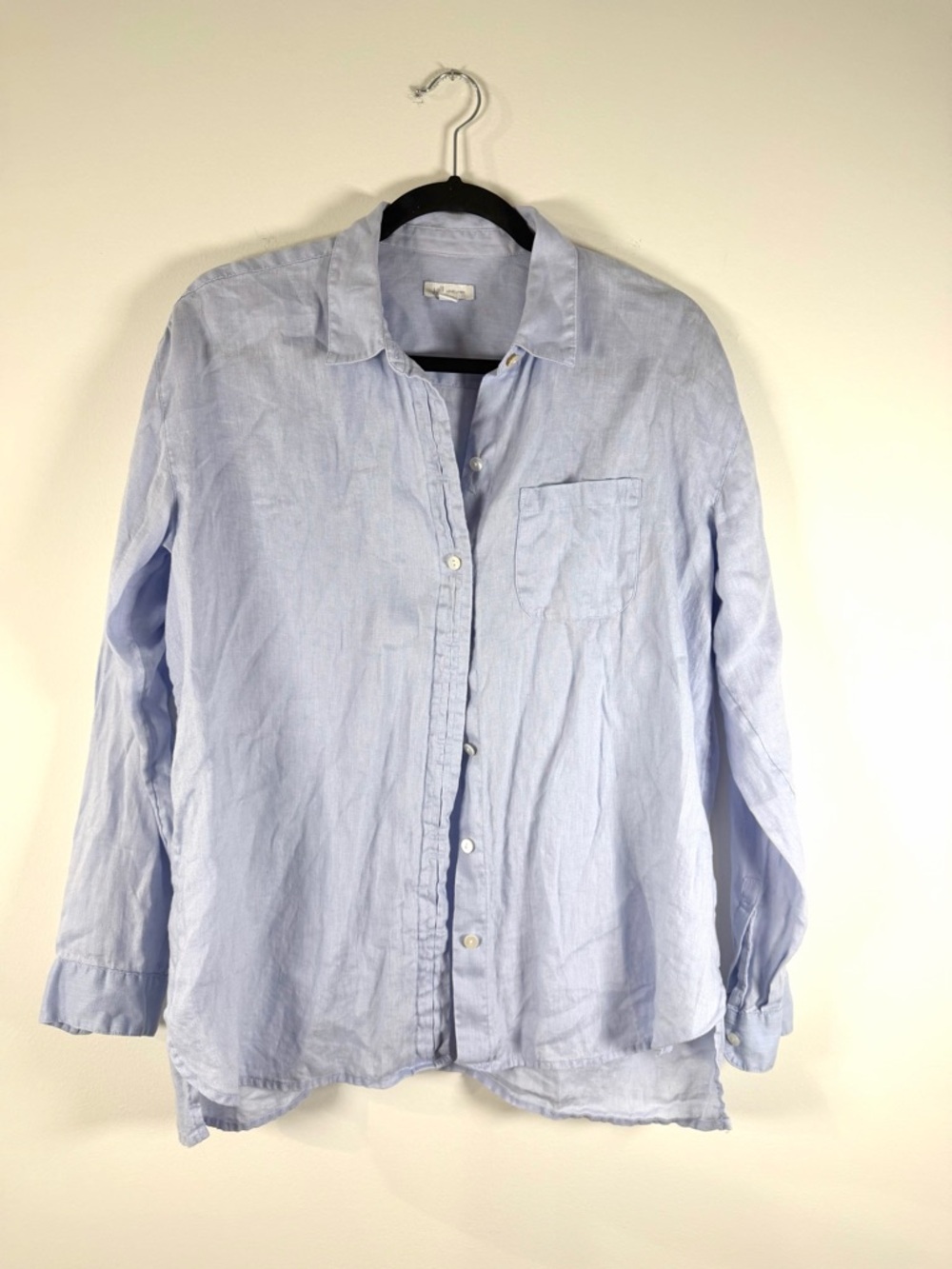 J. Jill Pale Blue Linen Shirt - Relaxed Button-Up